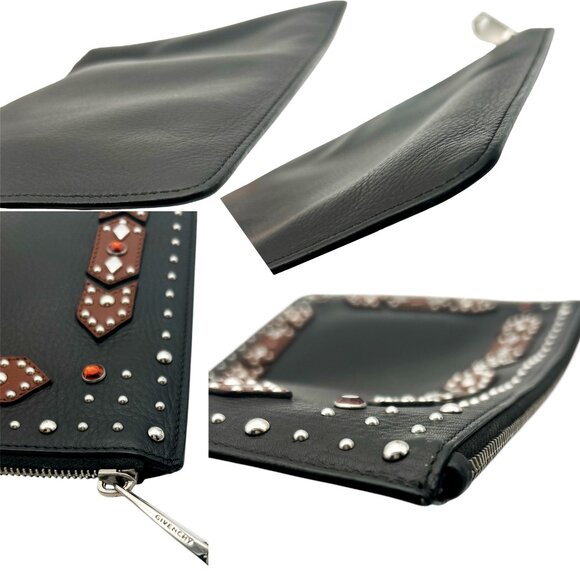 Givenchy Studded Leather Clutch Was $955 Now $415 - Picture 9 of 11